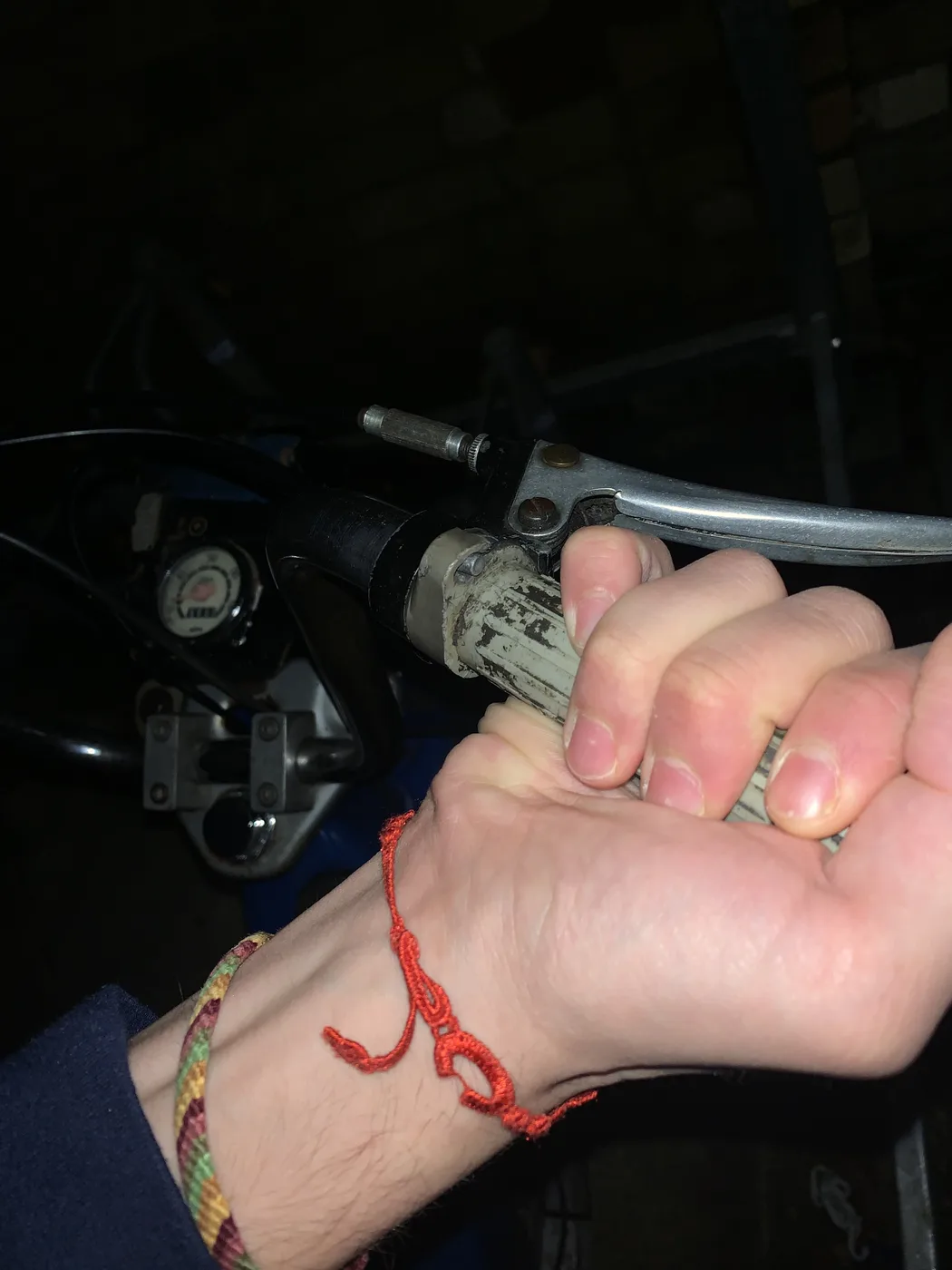 The Puch Maxi handlebars without throttle grips