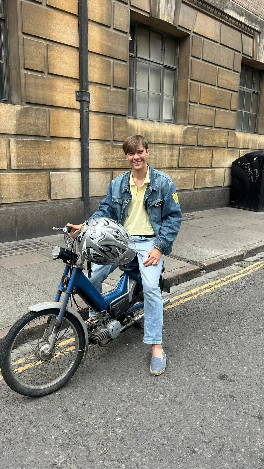 The restored Puch Maxi ready for the journey to London